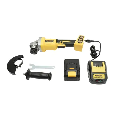 Polizor unghiular cu acumulator 21V, 4Ah Li-ion, disc 115mm, motor fara perii (brushless), 3 trepte de viteza Crownman - imagine 2