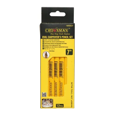 Set 12 creioane ovale tamplarie 178x4.2x2.2mm Crownman