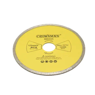 Disc diamantat continuu 125x22.23mm, viteza max. 12200rpm, taiere umeda pentru piatra, ceramica, granit, gresie, marmura Crownman - imagine 3