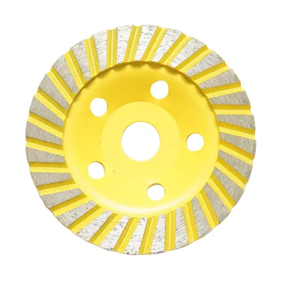 Disc diamantat turbo segmentat tip cupa 125x22.23mm pentru slefuire beton, granit, piatra Crownman