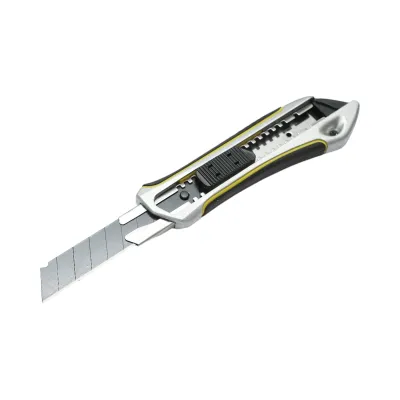 Cutit cutter profesional, lama 18mm cu maner anti-alunecare, corp aliaj de zinc Crownman - imagine 3