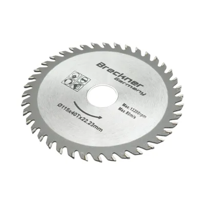 Disc circular vidia pentru lemn 115x22.23mm, 40 dinti, turatie maxima 13200rpm Breckner Germany - imagine 2