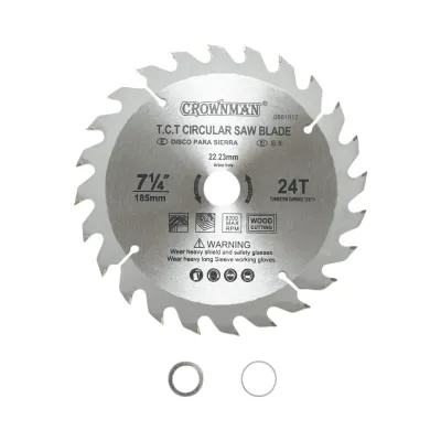 Disc circular vidia pentru lemn 185x22.23mm, 24 dinti, turatie maxima 8200rpm Crownman