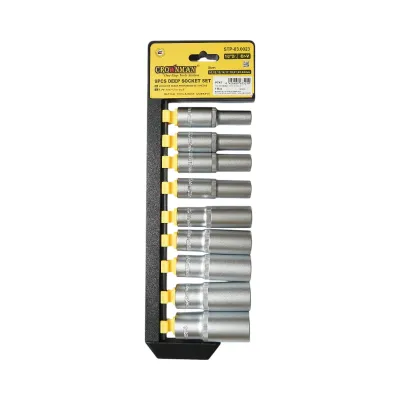 Set 9 chei tubulare lungi 10-24mm, patrat 1/2 inch, material Cr-V 50BV30 Crownman