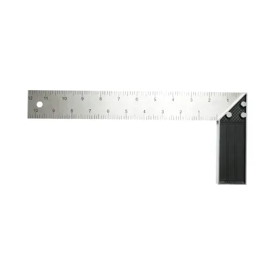 Echer tamplarie profesional 300mm/12 inch, maner aluminiu, rigla otel carbon Crownman - imagine 2