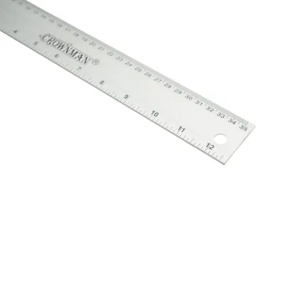 Echer tamplarie cu nivela profesional 350mm/14 inch, maner aluminiu, rigla otel inoxidabil Crownman - imagine 5
