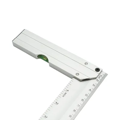 Echer tamplarie din aluminiu cu nivela 300mm/12 inch Crownman - imagine 4