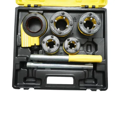Trusa filiere cu clichet 1/2, 3/4, 1, 1-1/4 inch BSPT pentru tevi Crownman - imagine 2