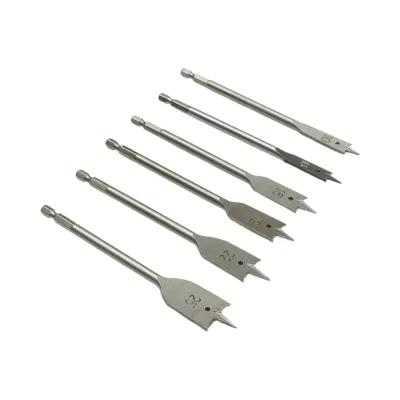 Set burghie lemn plate 10-25mm, coada hexagonala 1/4 inch 6 piese - imagine 4