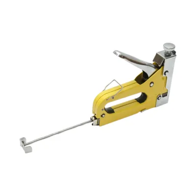 Capsator manual tapiterie reglabil 3 in 1, capse C 4-14mm, capse U 10-12mm, capse T 10-14mm, set 300 capse incluse Crownman - imagine 4