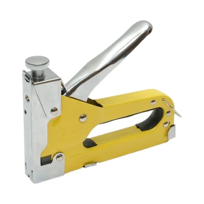 Capsator manual tapiterie reglabil 3 in 1, capse C 4-14mm, capse U 10-12mm, capse T 10-14mm, set 300 capse incluse Crownman