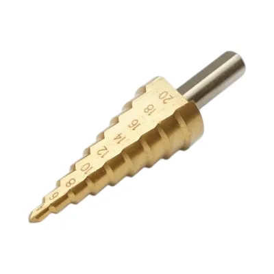 Burghiu conic in 9 trepte 4-20mm din otel 4241 HSS pentru metal, aluminiu, lemn, plastic, alama - imagine 2