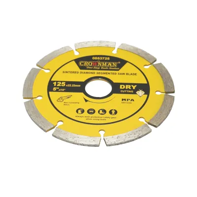 Disc diamantat segmentat 125x22.23mm, taiere uscata pentru beton, piatra, granit, marmura Crownman - imagine 3