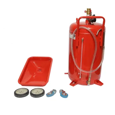 Recuperator de ulei 80L cu palnie si sistem de golire pneumatic - imagine 4