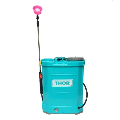Pompa de stropit, vermorel electric cu rezervor 16L, baterie 12V/8Ah, 4 duze, debit 4 l/min, presiune 6.8 bar THOR