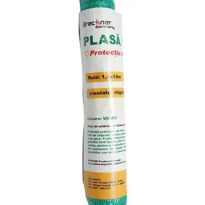 Plasa umbrire 40% latime 1.5m, lungime 10m verde din polietilena cu protectie UV - imagine 3
