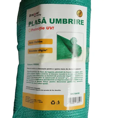 Plasa umbrire 40% latime 10m, lungime 50m verde din polietilena cu protectie UV - imagine 3