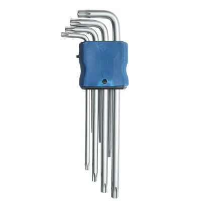 Set 9 chei imbus torx T10-T50 (1.5-10mm) cu brat lung si cap sferic Cr-V - imagine 2