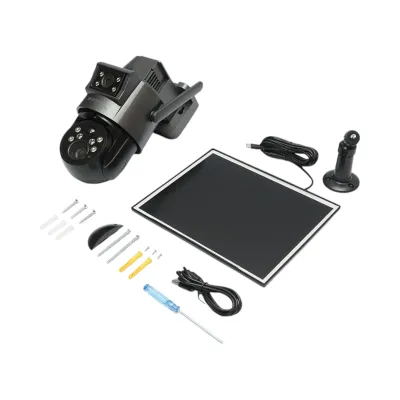 Camera supraveghere lentila duala 6 MP, 4G cu panou solar, baterie 10000 mAh, 360 grade PTZ, detectie umana PIR, night vision si aplicatie Ubox - imagine 2