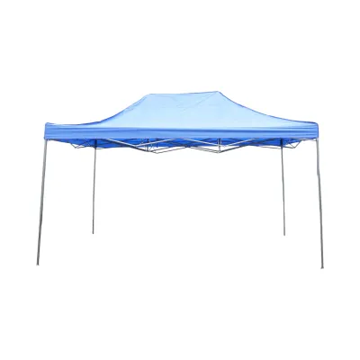Cort pavilion pliabil 3x4.5m albastru impermeabil, inaltime reglabila, cadru metalic Breckner Germany - imagine 2