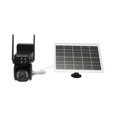 Camera supraveghere cu lentila duala 6MP, 4G cu panou solar, baterie 9000 mAh, PTZ control, senzor miscare, detectie umana PIR, night vision si aplicatie Ubox