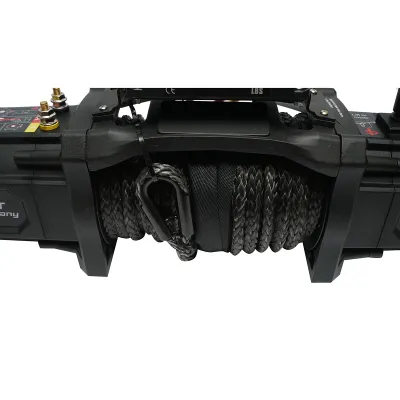 Troliu electric cu telecomanda 12V, 6.1T (13500lbs) 6.5CP, cablu sintetic 9x24m, solenoid 400A Breckner Germany - imagine 4