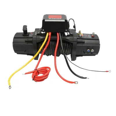 Troliu electric cu telecomanda 12V, 6.1T (13500lbs) 6.5CP, cablu sintetic 9x24m, solenoid 400A Breckner Germany - imagine 3