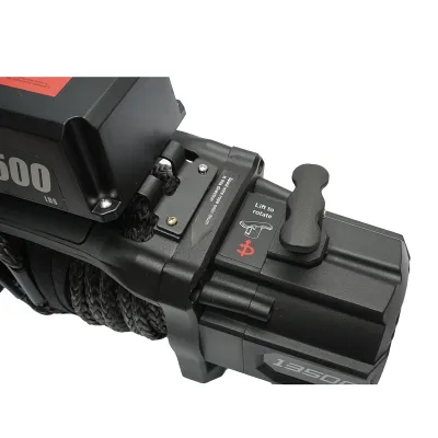 Troliu electric cu telecomanda 12V, 6.1T (13500lbs) 6.5CP, cablu sintetic 9x24m, solenoid 400A Breckner Germany - imagine 6
