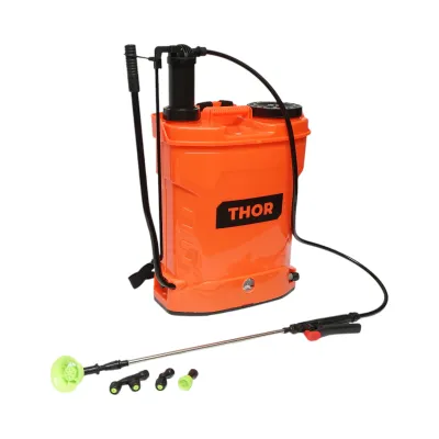 Pompa de stropit, vermorel 2 in 1 manuala si electrica cu rezervor 16L, baterie 12V/8Ah, 4 duze, debit 3.1 l/min THOR - imagine 3