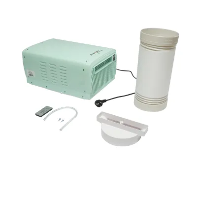 Aparat de aer conditionat portabil 2224 BTU, 280W, 220V cu functie dezumidificare, ventilatie, telecomanda, comenzi vocale, kit instalare inclus Breckner Germany - imagine 2