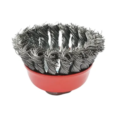 Perie sarma cu toroane tip cupa cu fir rasucit 75mm, M14 Breckner Germany - imagine 2
