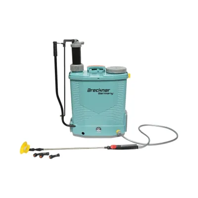 Pompa de stropit vermorel 2 in 1 manuala si electrica, rezervor 18L, baterie 12V 8Ah, debit 3.1 L/min Breckner Germany - imagine 4