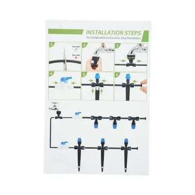 Kit complet irigare prin picurare cu furtun 19m, duze, robineti, tije de fixare 37 piese - imagine 17