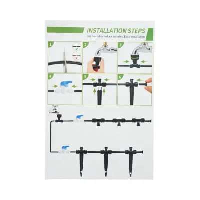 Kit complet irigare prin pulverizare cu furtun 15m, duze, robineti, tije de fixare 30 piese - imagine 16