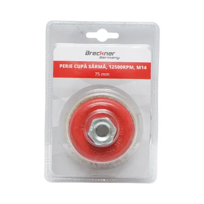 Perie sarma cupa 75mm, M14 Breckner Germany - imagine 3