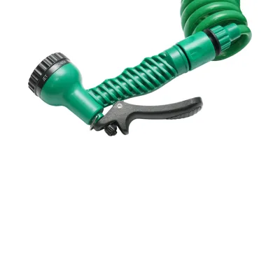Furtun gradina spiralat extensibil 7.5m cu pistol reglabil 7 functii, adaptor 3/4, cupla rapida 1/2 - imagine 5
