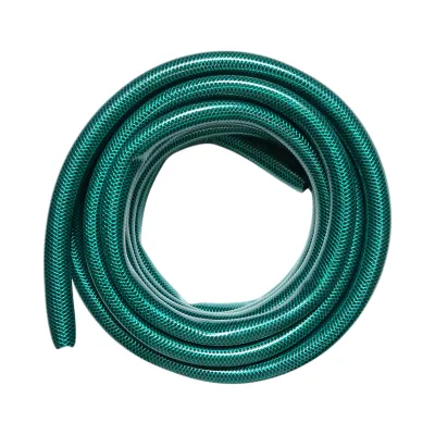Set rola 7.5m furtun gradina PVC impletit 3/4 inch cu duza stropit reglabila, conectori si adaptor robinet 3/4-1/2 inch - imagine 4