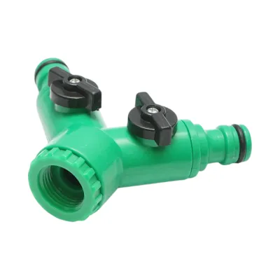 Distribuitor Y 2 cai cu robineti si conector rapid pentru furtun gradina 1/2 inch, adaptor robinet 3/4 inch - imagine 4