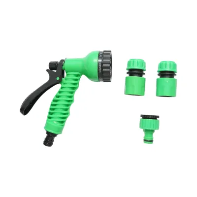 Set pistol de stropit reglabil 7 moduri, 2 conectori 1/2, adaptor 1/2-3/4 pentru furtun gradina