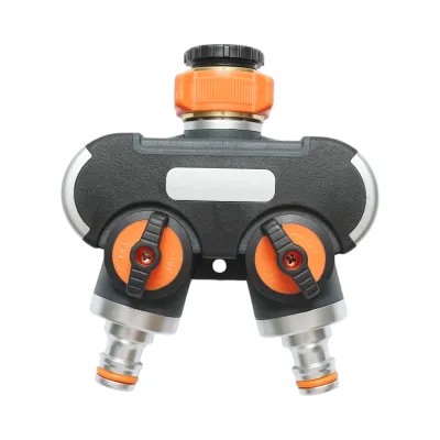 Distribuitor 2 cai cu robineti, conectori 1/2 si adaptor robinet 1/2-3/4 furtun gradina