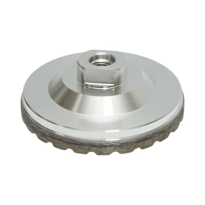 Disc diamantat turbo segmentat tip cupa 100mm, filet M14, grosier din aluminiu pentru slefuire granit Breckner Germany - imagine 4