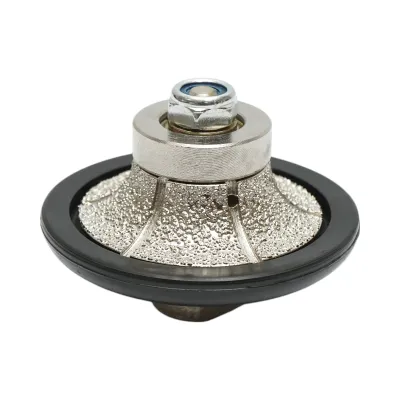 Freza diamantata semibaston B15, 65mm, raza 15mm, filet M14 pentru canturi marmura Breckner Germany