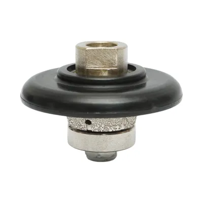 Freza diamantata semibaston B15, 65mm, raza 15mm, filet M14 pentru canturi granit Breckner Germany - imagine 2
