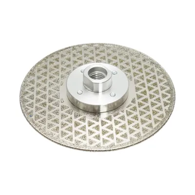 Disc diamantat electroplacat 125mm, filet M14 pentru taiere/slefuire marmura, fibra sticla, rasina, ceramica dura Breckner Germany - imagine 4