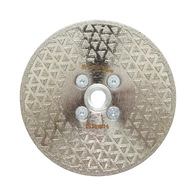 Disc diamantat electroplacat 125mm, filet M14 pentru taiere/slefuire marmura, fibra sticla, rasina, ceramica dura Breckner Germany