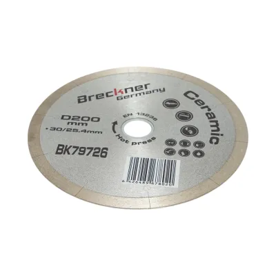 Disc diamantat continuu fractionat 200x30/25.4mm, segment 10mm pentru gresie, faianta, ceramica dura, marmura Breckner Germany - imagine 3