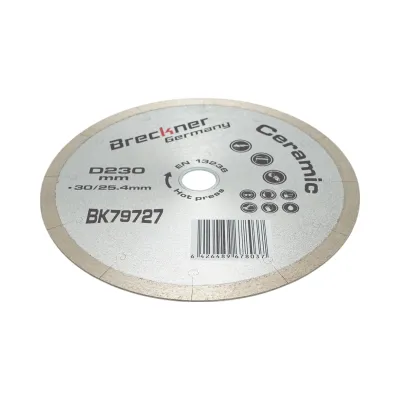 Disc diamantat continuu fractionat 230x30/25.4mm, segment 10mm pentru gresie, faianta, ceramica dura, marmura Breckner Germany - imagine 3