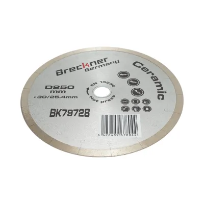 Disc diamantat continuu fractionat 250x30/25.4mm, segment 10mm pentru gresie, faianta, ceramica dura, marmura Breckner Germany - imagine 3