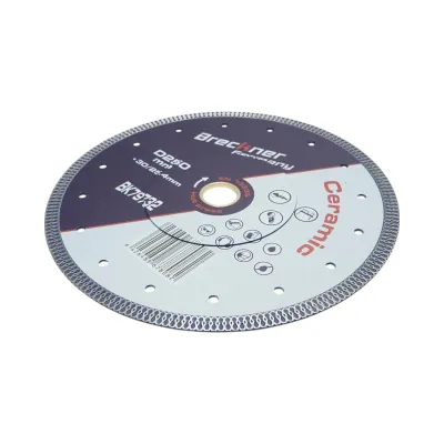 Disc diamantat turbo continuu 250x30/25.4mm, taiere umeda/uscata pentru ceramica dura, gresie, faianta Breckner Germany - imagine 3