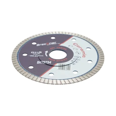 Disc diamantat turbo 115x22.23mm, segment 8mm pentru gresie, faianta, ceramica dura, marmura, granit Breckner Germany - imagine 3